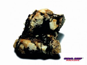 Queste due rocce sono state importate con incrostazioni coralline. In acquario iniziarono però a creare problemi. Dopo un più attento esame, hanno rivelato un forte contenuto di ferro.    Foto: D. Knop 